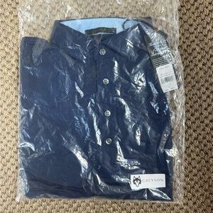 NWT Greyson Men's Navy Blue Polo Golf Shirt “Yala” Size Medium